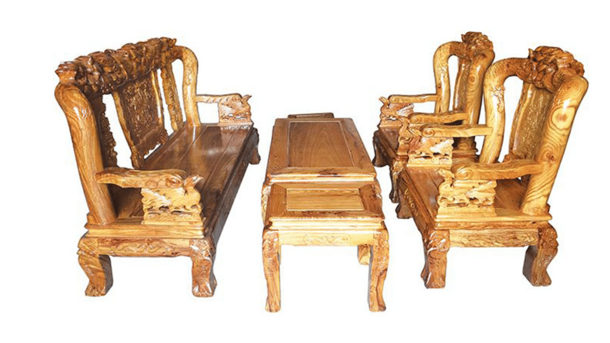 Bàn ghế bằng gỗ tự nhiên, lịch lãm